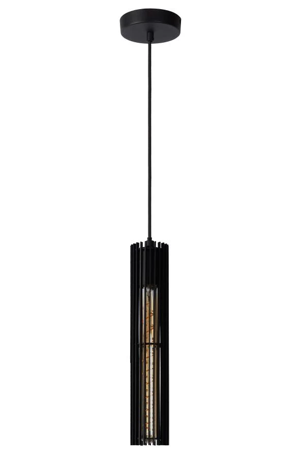 Lucide LIONEL - Pendant light - Ø 6,5 cm - 1xE27 - Black - turned off